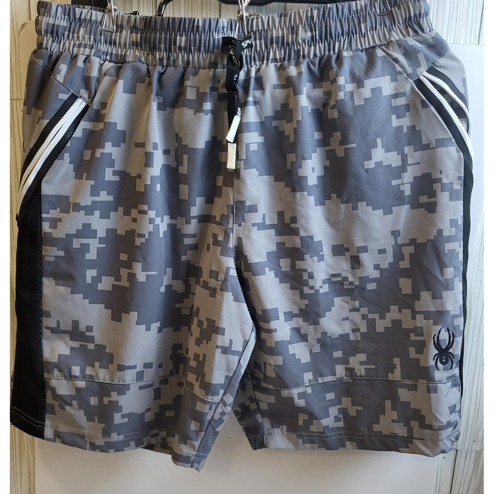 Spyder's Camouflage , Puzzles Pieces‎ Designs, Gray Men's Shorts Size M/M